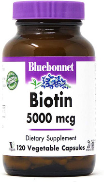 Buy Biotin 5000 mcg 120 Vcaps Bluebonnet Nutrition Online, UK Delivery, Vitamin B Biotin