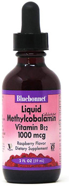 Buy Methylcobalamin Vitamin B12 Natural Raspberry 1000 mcg 2 oz, Bluebonnet 