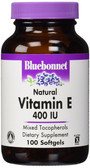 Buy Natural Vitamin E 400 IU 100 sGels Bluebonnet Nutrition Online, UK Delivery, Vitamin E Gluten Free