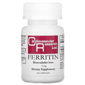 Buy Ferritin 5 mg 60 Caps Cardiovascular Research Online, UK Delivery, Mineral Supplements