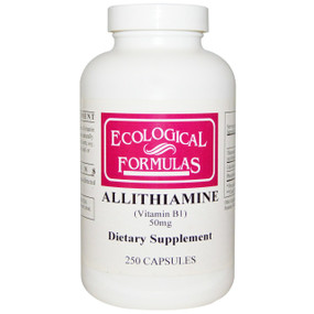 Buy Ecological Formulas Allithiamine (Vitamin B1) 50 mg 250 Caps Cardiovascular Research Online, UK Delivery, Vitamin B1 Thiamin