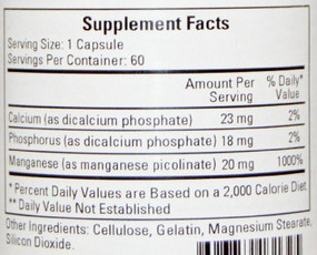 Buy Manganese Picolinate 60 Caps Cardiovascular Research Online, UK Delivery, Mineral Supplements 