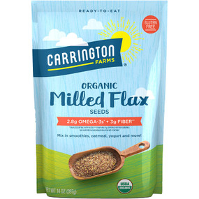 Buy Organic Milled Flax Seeds 14 oz (396 g) Carrington Farms Online, UK Delivery, Gluten Free