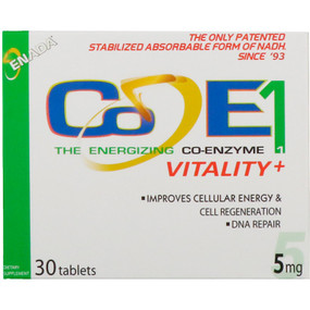 Buy The Energizing Co-Enzyme 1 Vitality+ 5 mg 30 Tabs Co - E1 Online, UK Delivery, Enada Stress Support Remedy Relief