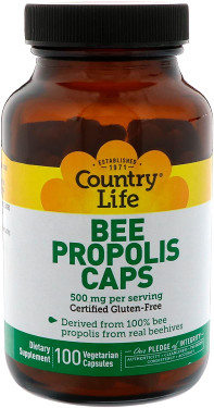 Buy Bee Propolis Caps 500 mg 100 Veggie Caps Country Life Online, UK Delivery, Bee Supplements 
