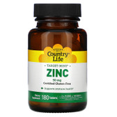 Buy Zinc 50 mg 180 Tabs Country Life Online, UK Delivery, Mineral Supplements