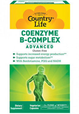 Buy Coenzyme B-Complex Advanced 120 Veggie Caps Country Life Online, UK Delivery, Vitamin Coenzymated B Complex
