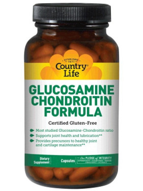 Buy Glucosamine Chondroitin Formula 90 Caps Country Life Online, UK Delivery, Bone Support Joints