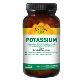 Buy Potassium 99 mg 250 Tabs Country Life Online, UK Delivery, Mineral Supplements