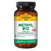 Buy Methyl B12 Cherry Flavor 1000 mcg 60 Lozenges Country Life Online, UK Delivery, Vitamin B12 Methylcobalamin