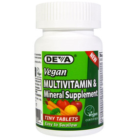 Buy Multivitamin & Mineral Supplement 90 Tabs Deva Online, UK Delivery, Vegan Vegetarian Gluten Free