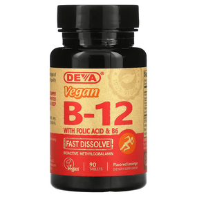 Buy Vegan B12 Sublingual 90 Tabs Deva Online, UK Delivery, Vegan Vegetarian Vitamin B12 Methylcobalamin