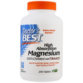 Buy High Absorption Magnesium 100% Chelated 240 Tabs Doctor's Best Online, UK Delivery