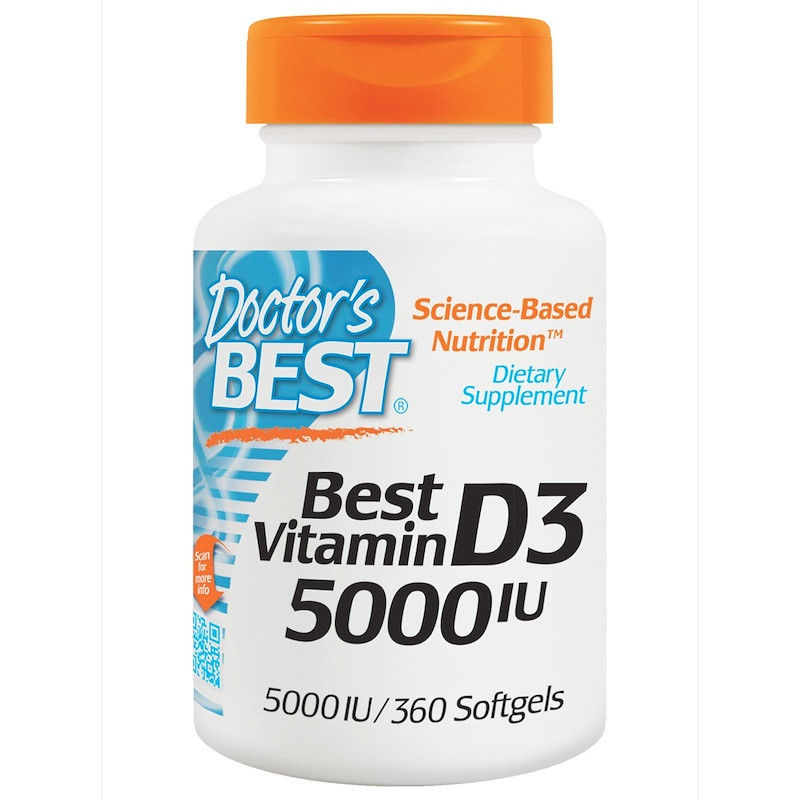 Buy Best Vitamin D3 5,000 IU 360 Softgels, Doctor's Best Online, UK Delivery