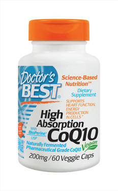 Buy High Absorption CoQ10 200 mg 60 Veggie Caps Doctor's Best Online, UK Delivery, Coenzyme Q10