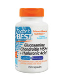Buy Glucosamine Chondroitin MSM + Hyaluronic Acid 150 Caps Doctor's Best Online, UK Delivery, Bones Osteo Support Formulas