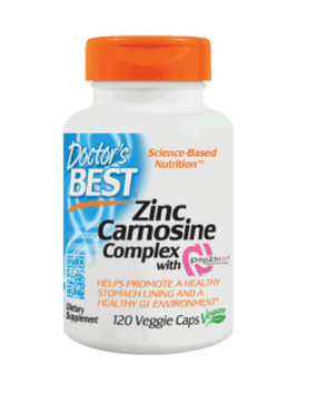 Buy PepZin Gl Zinc-L-Carnosine Complex 120 Veggie Caps Doctor's Best Online, UK Delivery, Ulcer Treatment Formulas 