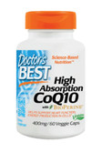 Buy High Absorption CoQ10 with BioPerine 400 mg 60 Veggie Caps Doctor's Best Online, UK Delivery