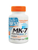 Buy MK-7 Featuring MenaQ7 Natural Vitamin K2 100 mcg 60 Veggie Caps Doctor's Best Online, UK Delivery, Vitamin K Gluten Free