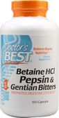 Buy Betaine HCl Pepsin & Gentian Bitters 360 Caps Doctor's Best Online, UK Delivery, Enzymes
