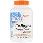 Buy Best Collagen Types 1&3 500 mg 240 Caps Doctor's Best Online, UK Delivery, Bones Osteo Collagen Type I III Treatment