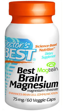 Buy Best Brain Magnesium 75mg 60 Veggie Caps Doctor's Best Online, UK Delivery