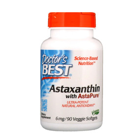 Buy Best Astaxanthin 6mg 90 Softgels, Doctor's Best Online, UK Delivery, Antioxidant