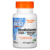 Buy Best Benfotiamine 150 + Alpha-Lipoic Acid 300 60 Veggie Caps Doctor's Best Online, UK Delivery, Benfotiamine Vitamin B