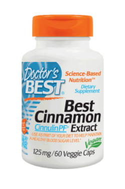 Buy Best Cinnamon Extract 125 mg 60 Veggie Caps Doctor's Best Online, UK Delivery, Herbal Remedy Natural Treatment