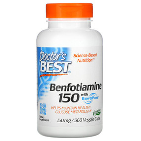 Buy Best Benfotiamine 150 150 mg 360 Veggie Caps Doctor's Best Online, UK Delivery, Benfotiamine Vitamin B