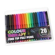 Colour Therapy Colouring Fine Tip Felt Pens 20 Pack