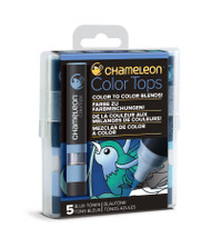 Chameleon Color Tops 5 Pen Set Alcohol Blending Gradient - Blue Colour Tones