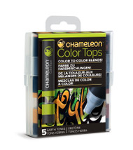 Chameleon Color Tops 5 Pen Set Alcohol Blending Gradient - Earth Colour Tones
