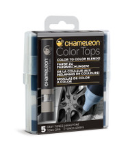 Chameleon Color Tops 5 Pen Set Alcohol Blending Gradient - Gray Colour Tones