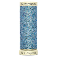 Gutermann Metallic Effect Sewing Thread for Hand and Machine 50m - Light Blue 143