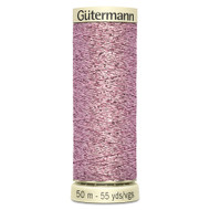 Gutermann Metallic Effect Sewing Thread for Hand and Machine 50m - Pink 624