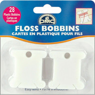 DMC Plastic Bobbin Thread Organisers for embroidery and Cross Stitch - 28 Pack