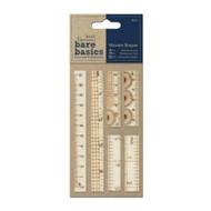 Papermania Bare Basics Wooden Ruler 6 pcs by DoCraft
