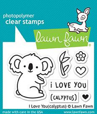 Lawn Fawn I Love You(Calyptus) 2X3 Clear Stamp Set