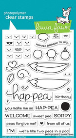 Lawn Fawn Be Hap-Pea 4X6 Clear Stamp Set