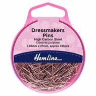 Hemline Professional Dressmakers Pins 350 Peices - 27mm x 0.65mm