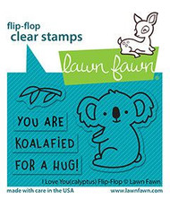 Lawn Fawn I Love You(Calyptus) Flip-Flop 2X3 Clear Stamp Set