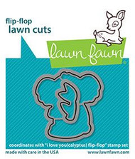 Lawn Fawn I Love You(Calyptus) Flip-Flop - Lawn Cuts Custom Craft Dies