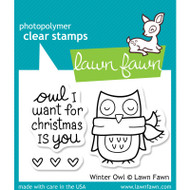 Lawn Fawn Winter Owl Stamp Set