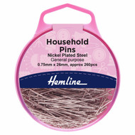 Hemline Household Pins 26mm 260 pcs