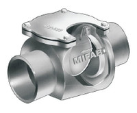 3" No Hub BV1002 - Cast Iron Horizontal Backwater Valves with Bronze Flapper