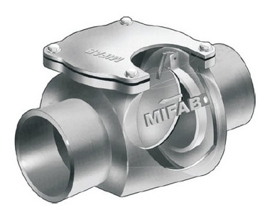 backwater valve valves flapper iron cast pvc mifab horizontal check hub series catalog