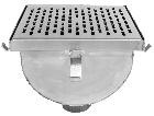 12" x 12" Stainless Steel Fabricated Floor Sink with Radiused Inside Sump