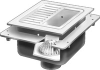 12" x 12" x 8" Deep Floor Sink with Flange