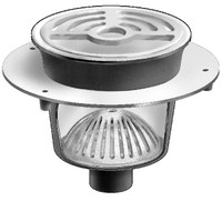 8" Round x 6" Deep Floor Sink with Flange